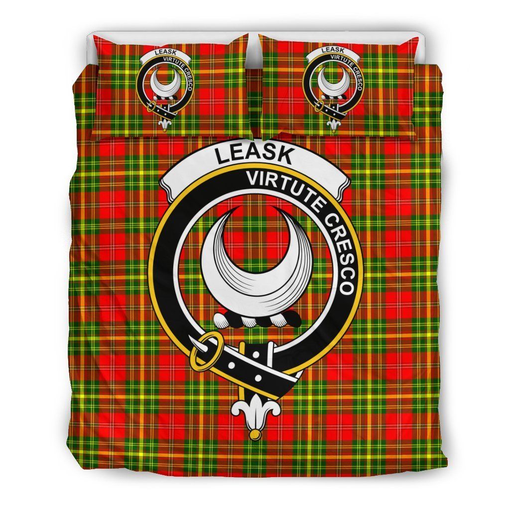 Leask Clan Badge Tartan Bedding Set