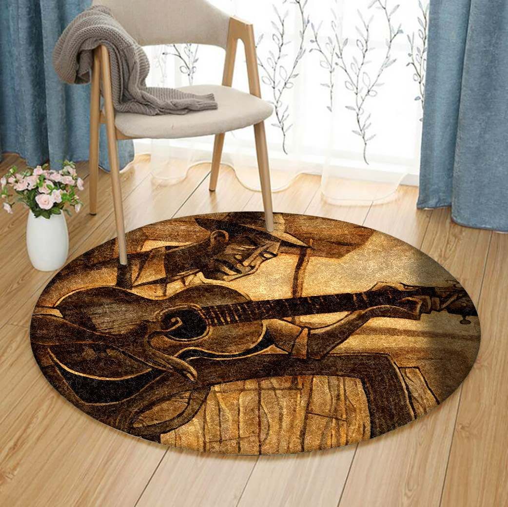 Legend Guitarist Round Carpet