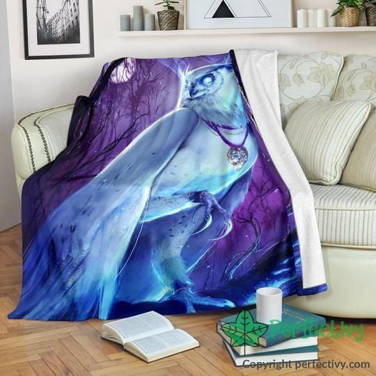Legendary Owl Sherpa Fleece Blanket