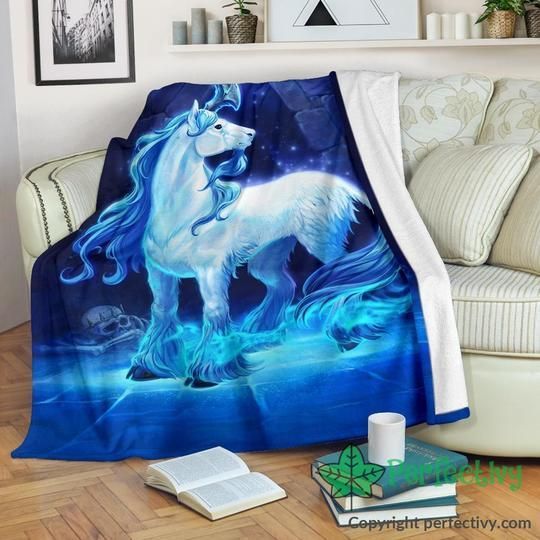 Legendary Unicorn Sherpa Fleece Blanket