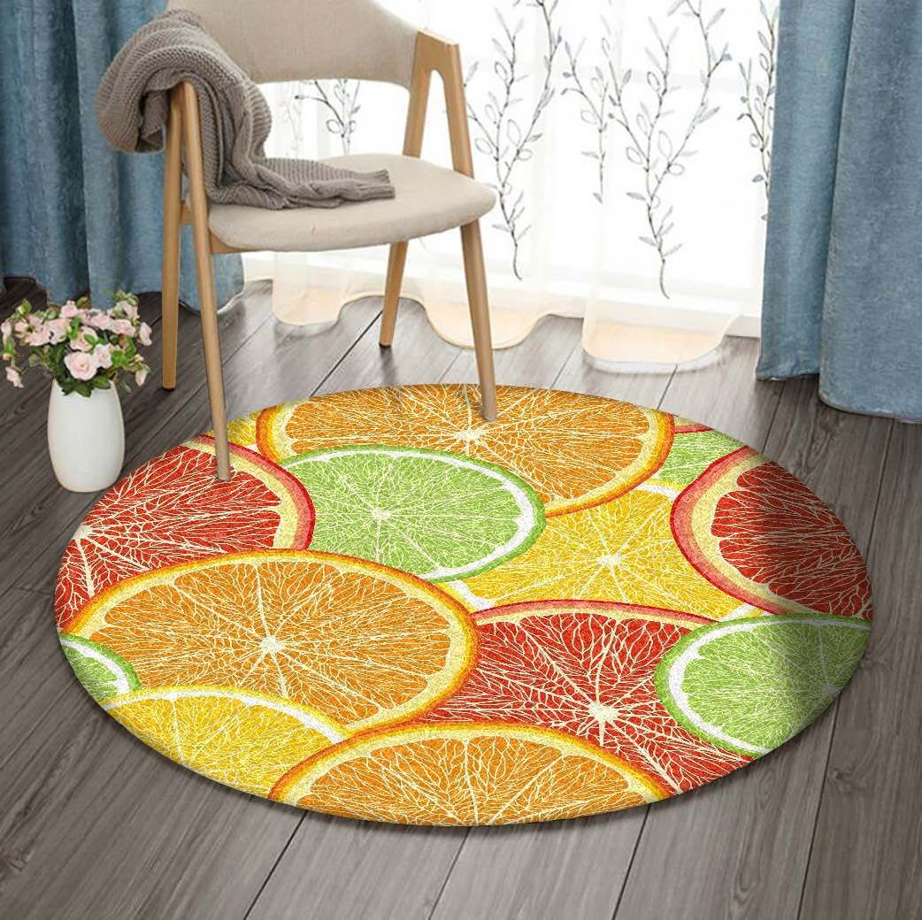 Lemon Round Carpet