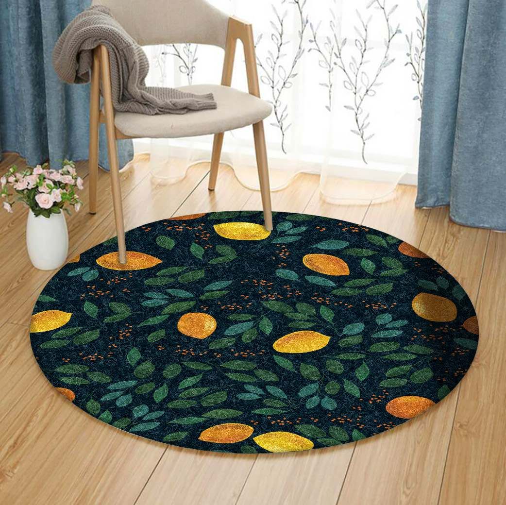 Lemon Round Carpet