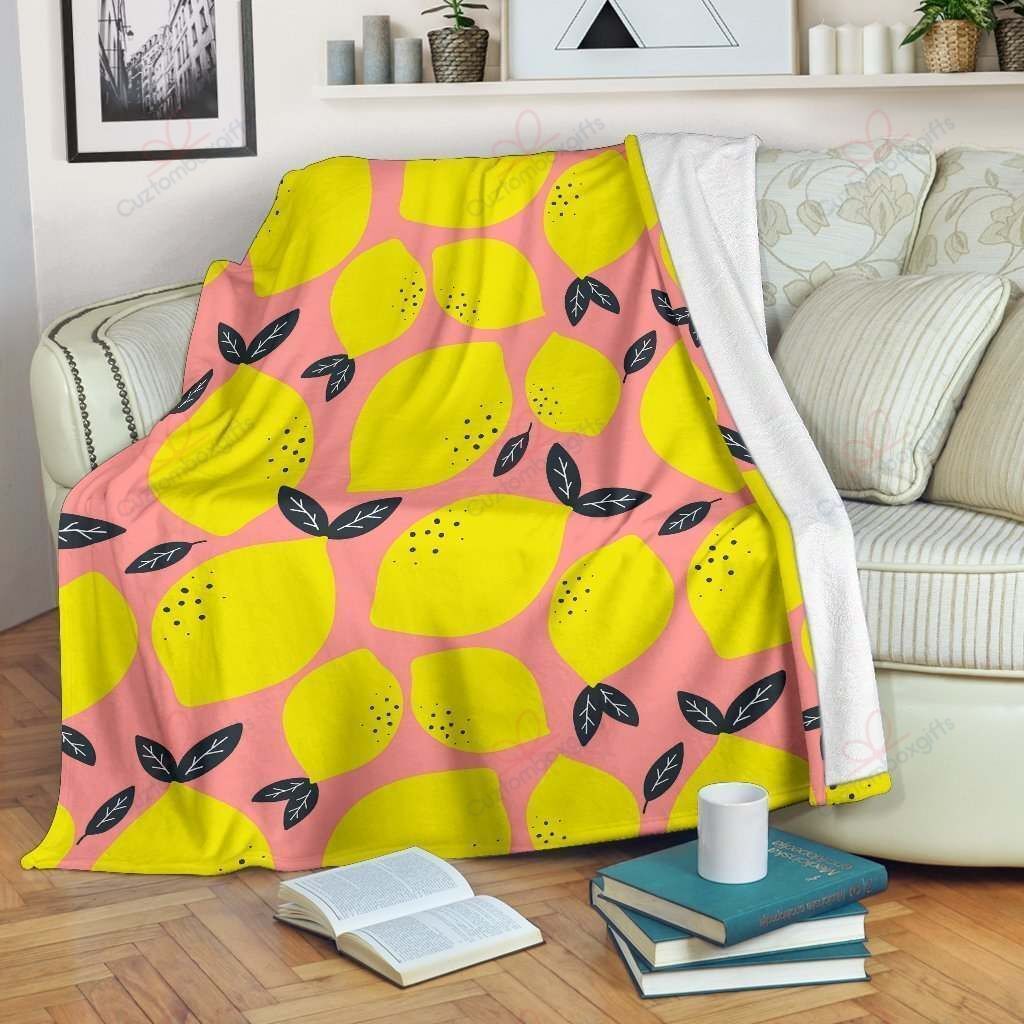 Lemon Fleece Blanket