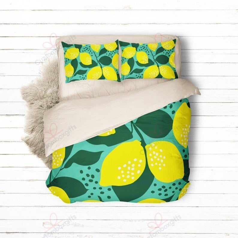 Lemon Pattern Print Design Bedding Set