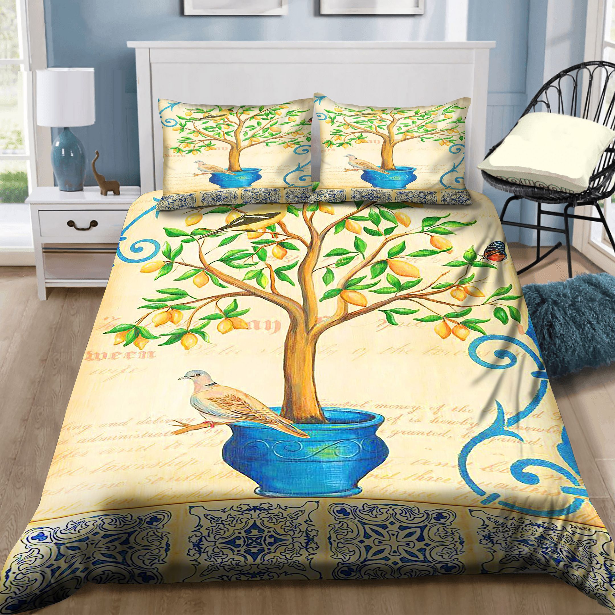 Lemon Tree Of Life Bedding Set