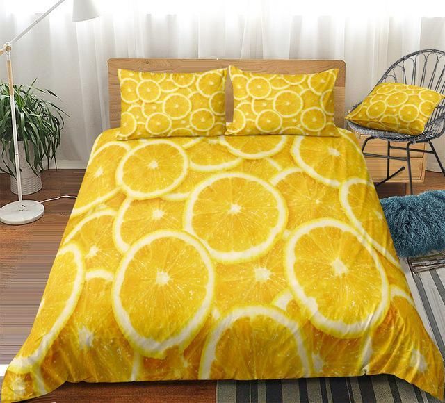 Lemons Fruits Summer Bedding Set