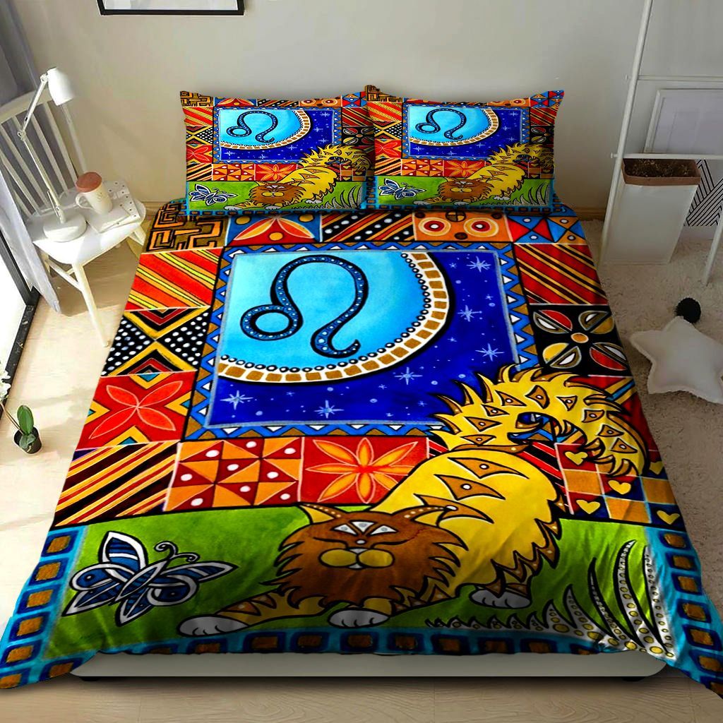 Leo Cat Zodiac Bedding Set