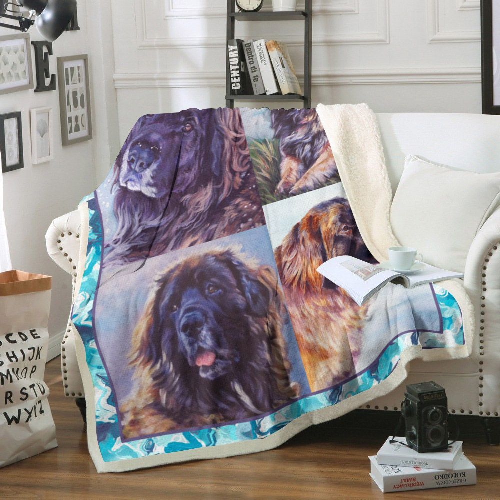 Leon Berger Dog Sherpa Fleece Blanket