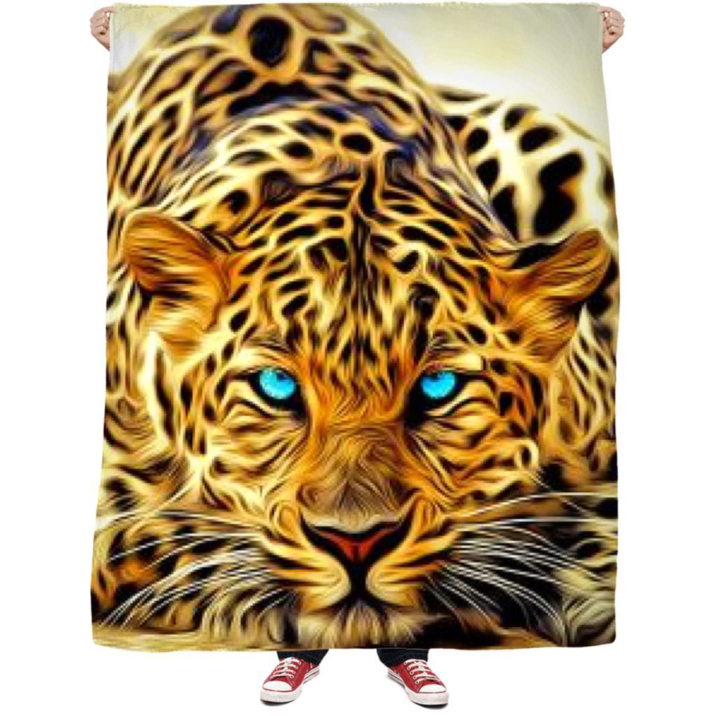 Leopard Sherpa Fleece Blanket