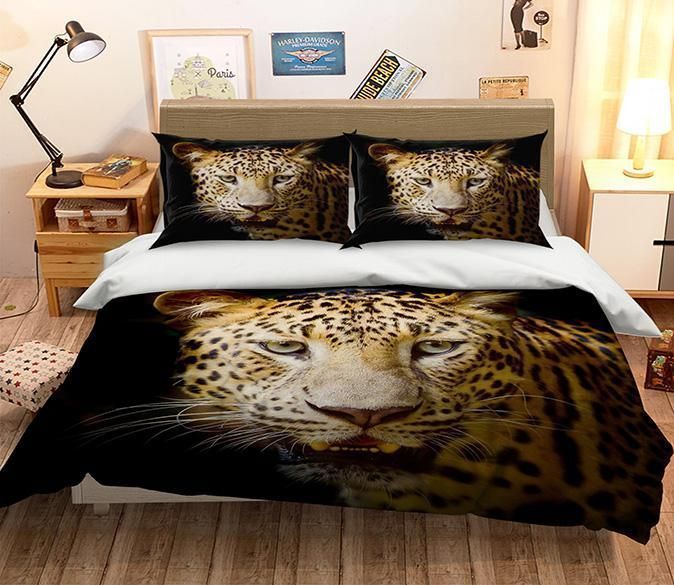 Leopard Head Bedding Set