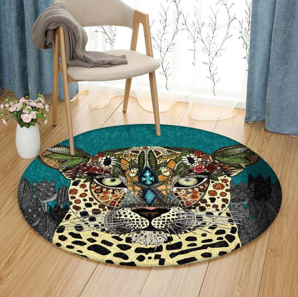 Leopard Round Carpet