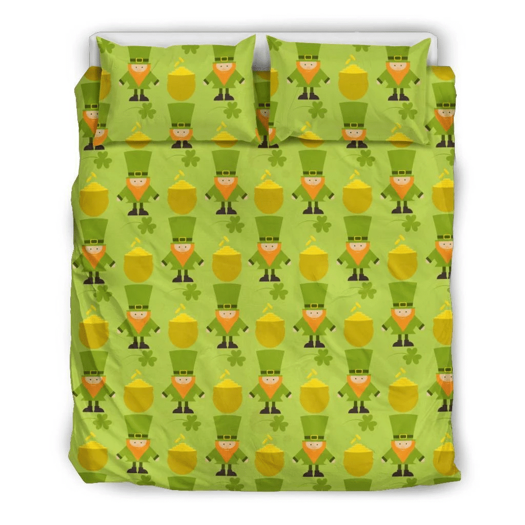 Leprechaun With Pot Of Gold St Patrick’s Day Bedding Set