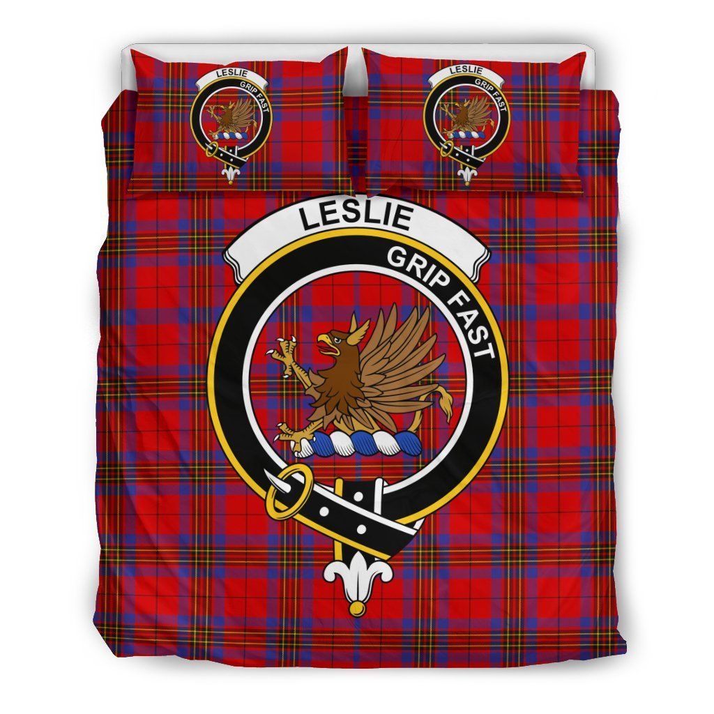 Leslie Clan Badge Tartan Bedding Set