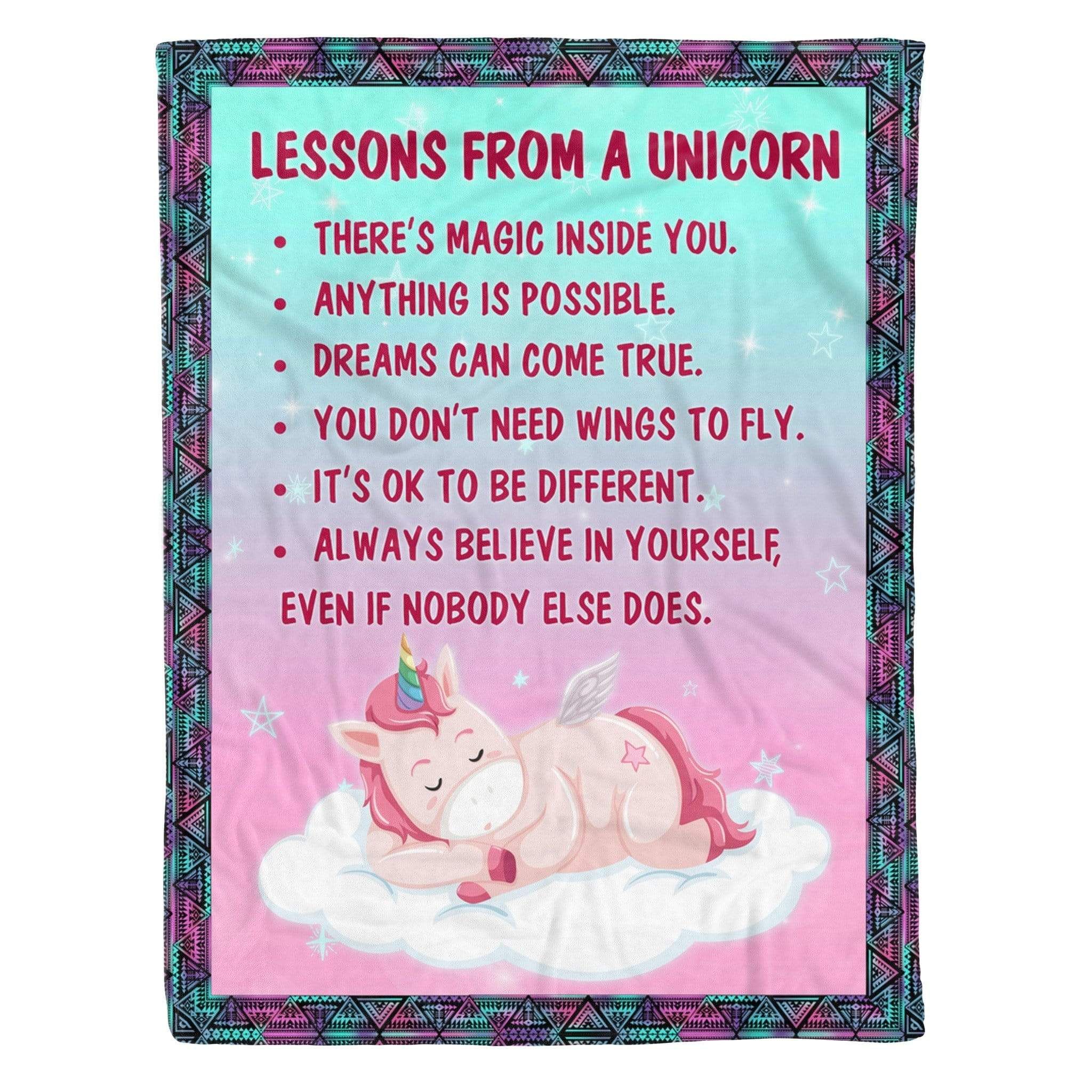 Lesson From A Unicorn Fleece Blanket