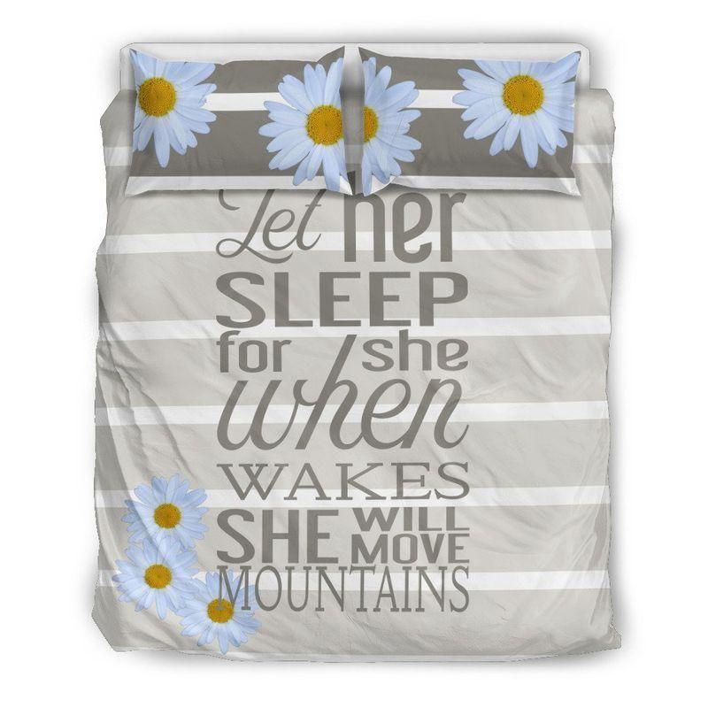 Let Her Sleep Chrysantemum Flower Printed Bedding Set