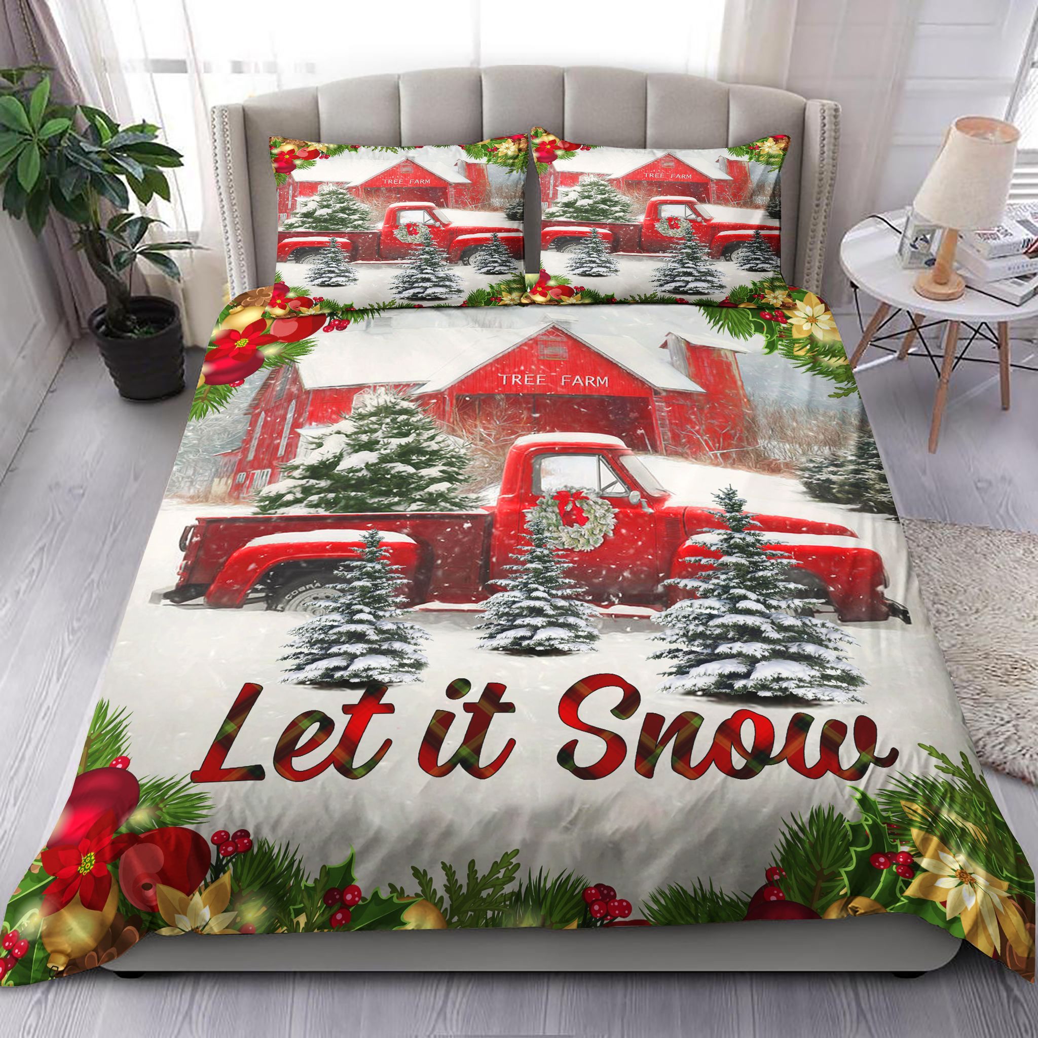 Let It Snow Christmas Bedding Set
