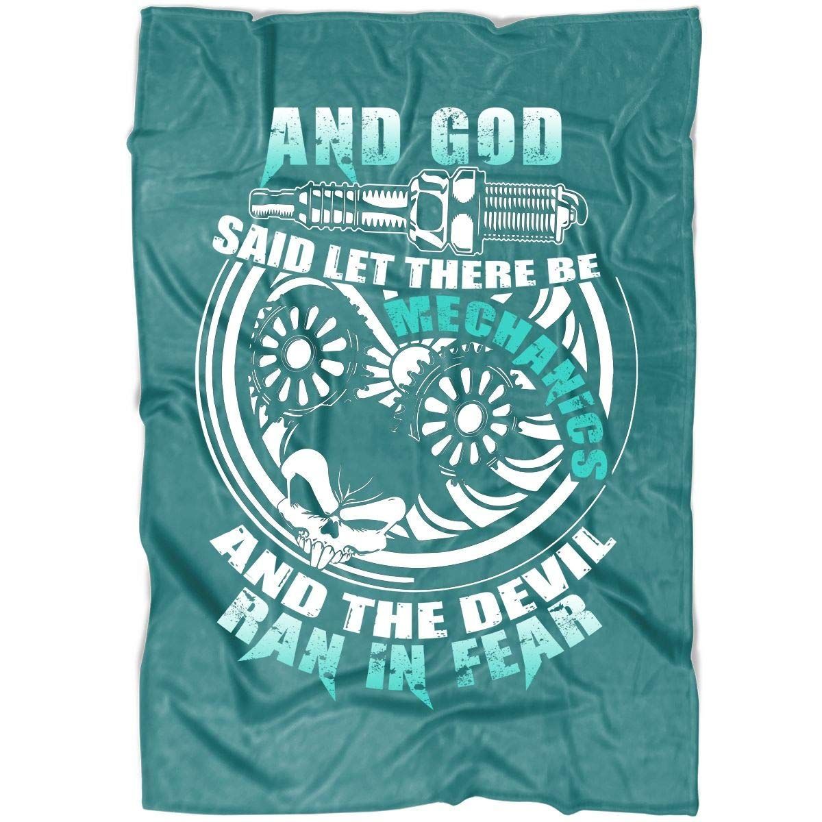 Let There Be Mechanics Ran In Fear Sherpa Fleece Blanket