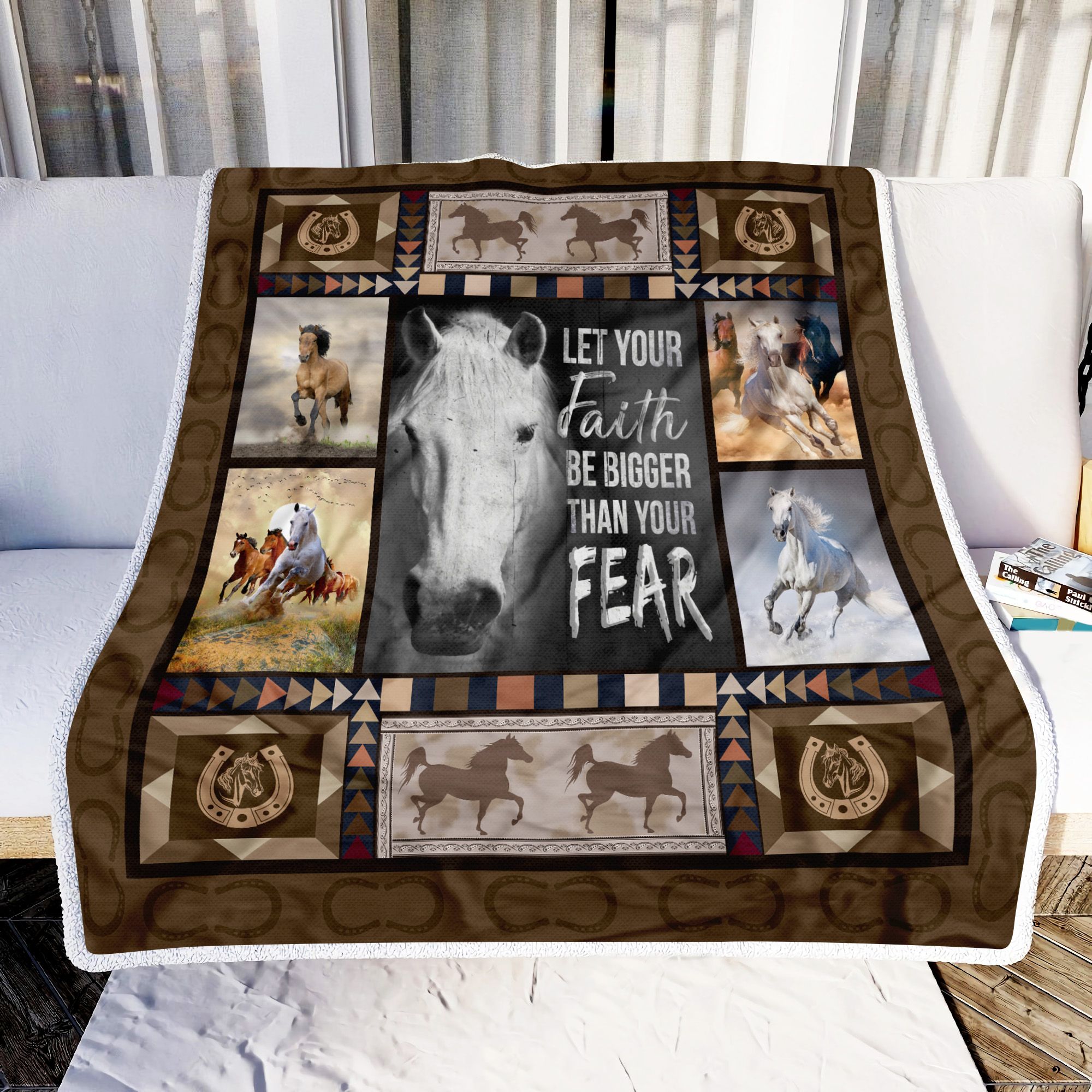 Let Your Faith Be Bigger Than Your Fear Fleece Blanket