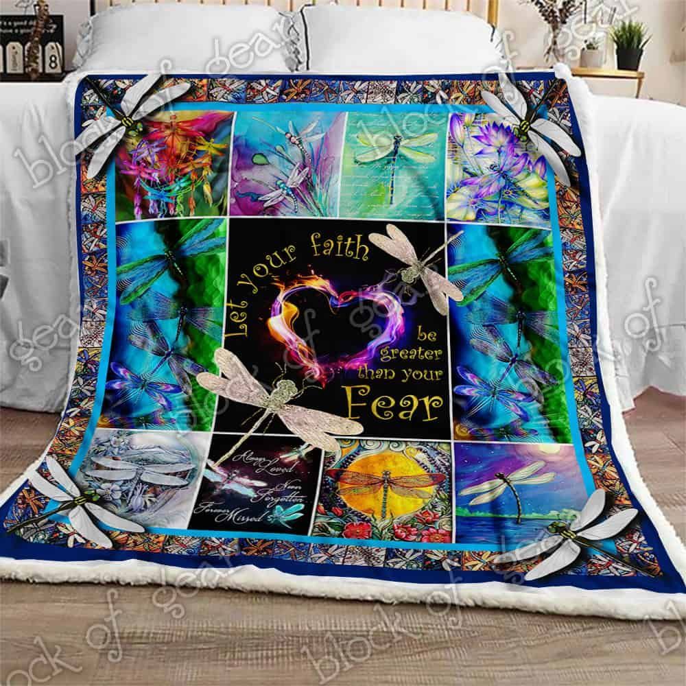 Let Your Faith Be Greater Than Your Fear Fleece Blanket