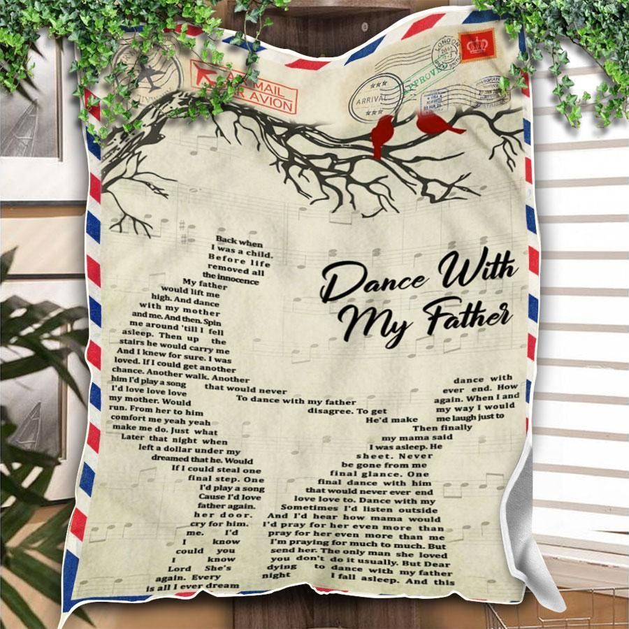 Letter Dance With My Father Gift For Daughter Fleece Blanket