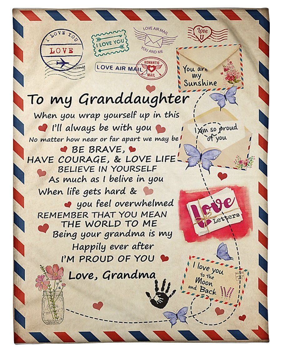 Letter From Grandma To Granddaughter Fleece Blanket I’m Proud Of You Fleece Blanket