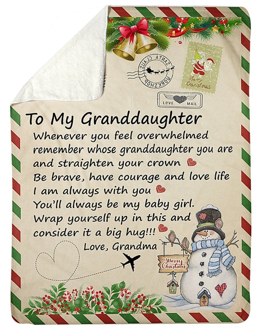 Letter Grandma To Granddaughter Fleece Blanket I Am Always With You Sherpa Blanket
