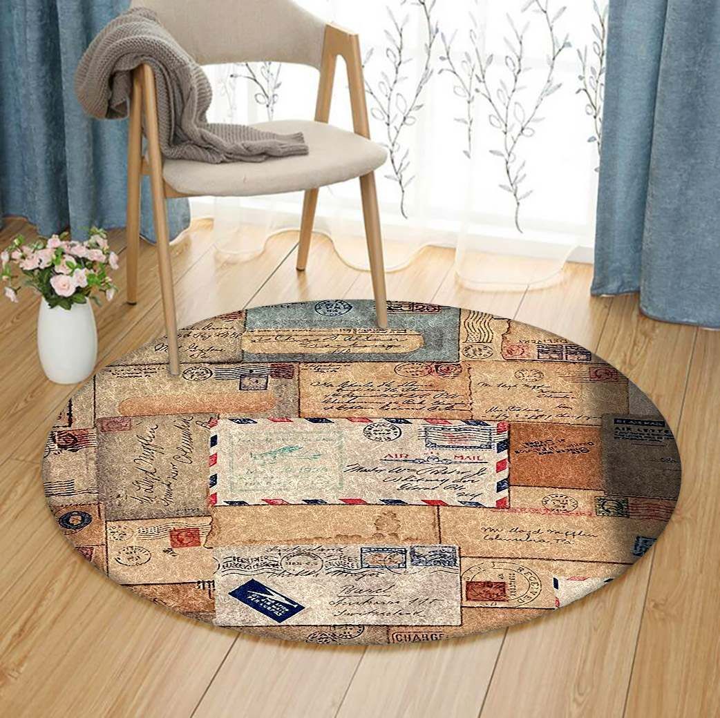 Letter Round Carpet
