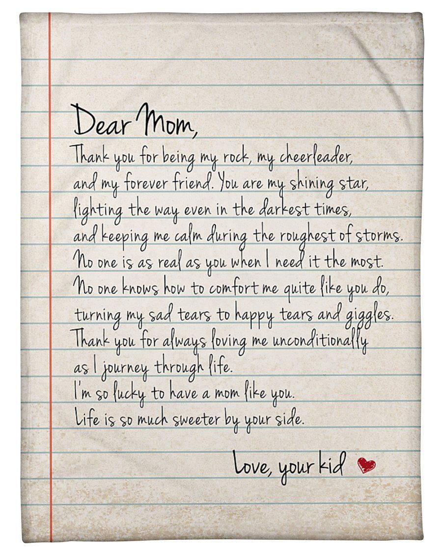 Letter Kid To Mom So Lucky To Have Mom Like You Fleece Blanket Fleece Blanket