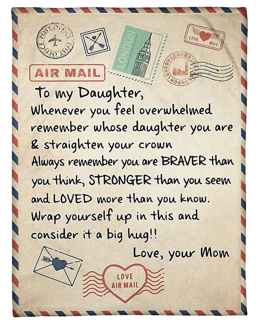 Letter Mom To Daughter Loved More Than You Know Fleece Blanket Fleece Blanket