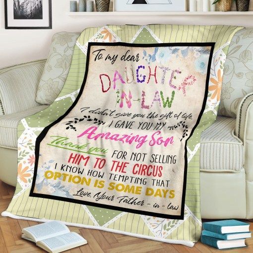 Letter To Daughter In Law Sherpa Fleece Blanket