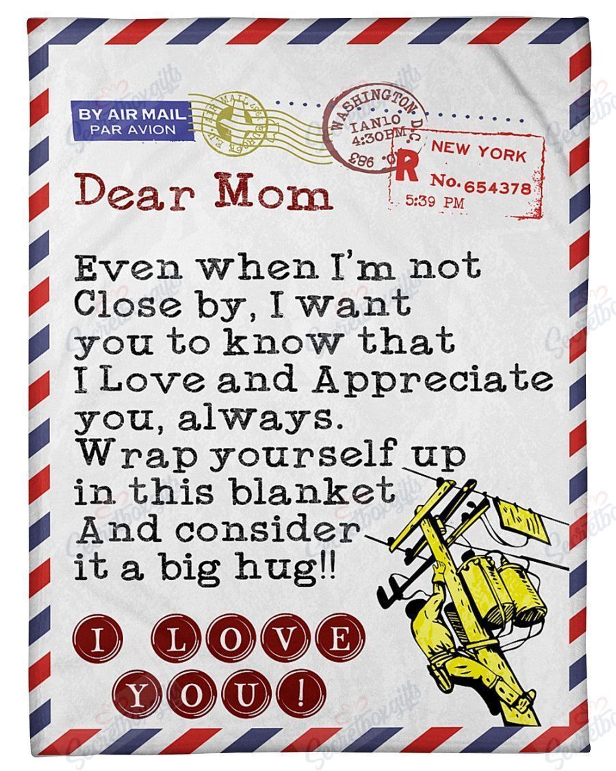 Letter To Linemans Mom I Appreciate You Always Fleece Blanket
