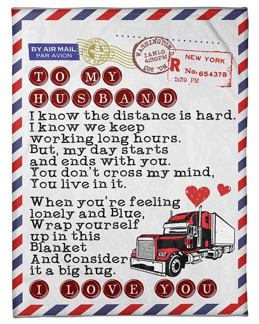 Letter To My Husband You Don’t Cross My Mind Fleece Blanket Fleece Blanket