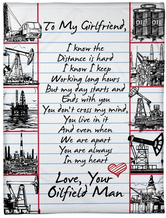 Letter To Oilfield Mans Girlfriend Sherpa Fleece Blanket