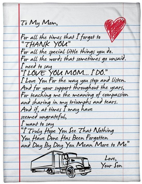 Letter To Truckers Mom Sherpa Fleece Blanket