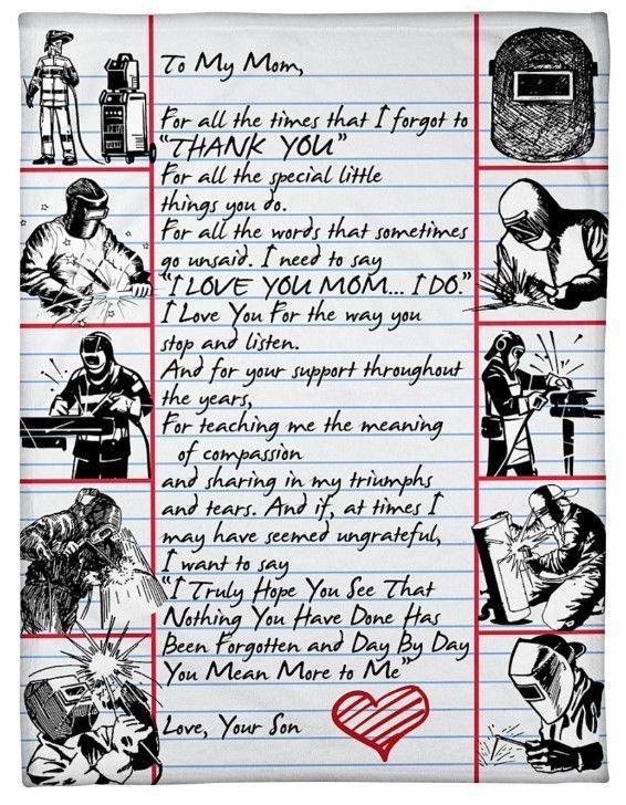 Letter To Welder S Mom Sherpa Fleece Blanket