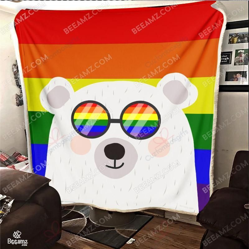 LGBT Bear Pride Month Sherpa Fleece Blanket