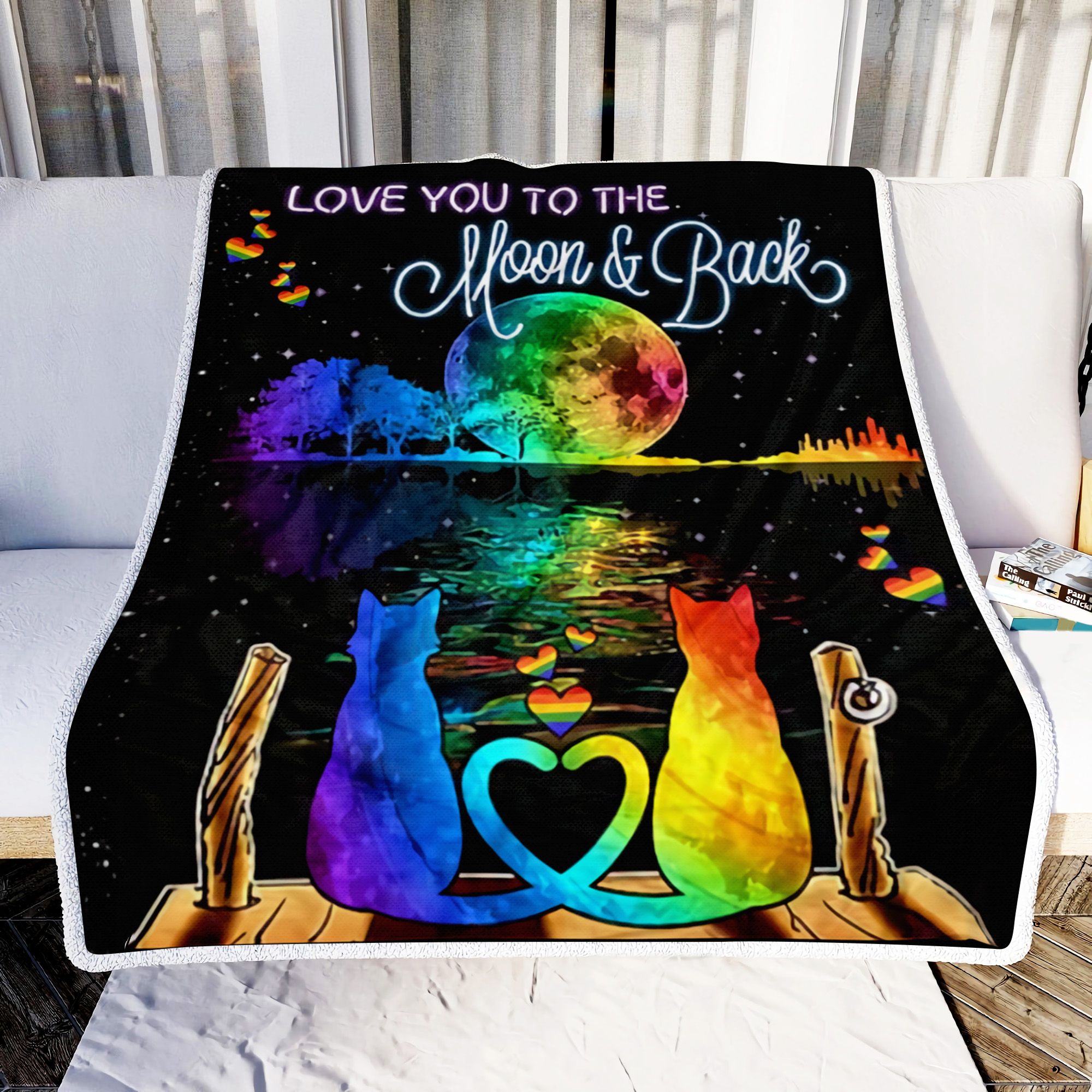 LGBT Couple Cat The Happiest I Discovered You Loved Me Too Fleece Blanket
