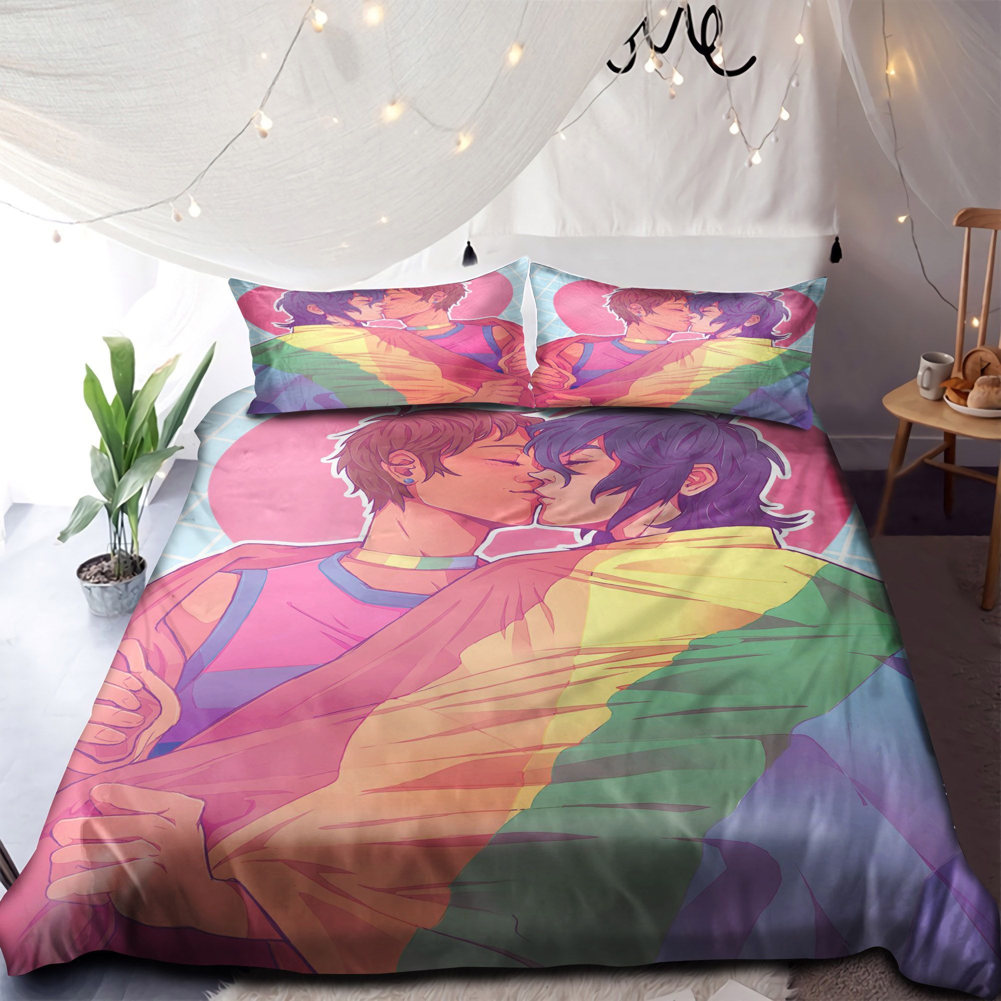 Lgbt Gay Love Is Love Bedding Set