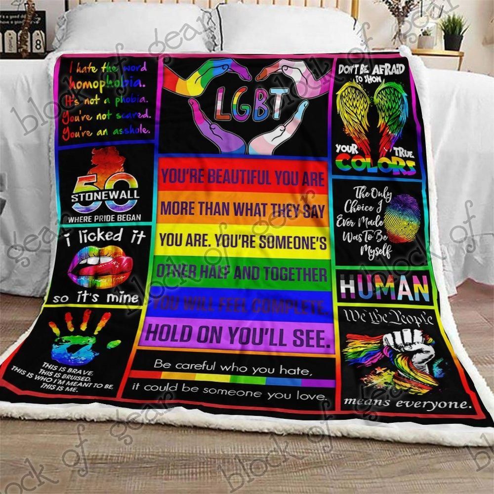 Lgbt Pride Sherpa Fleece Blanket