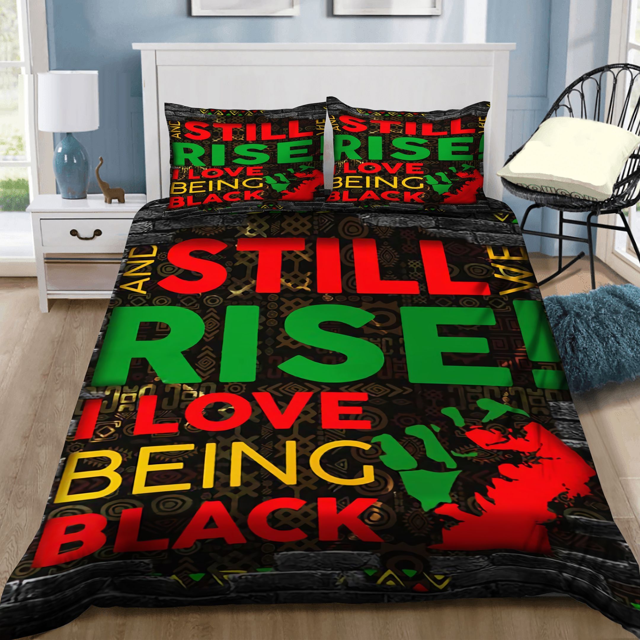 LGBTQ Flag Rainbow Pride Africa Bedding Set