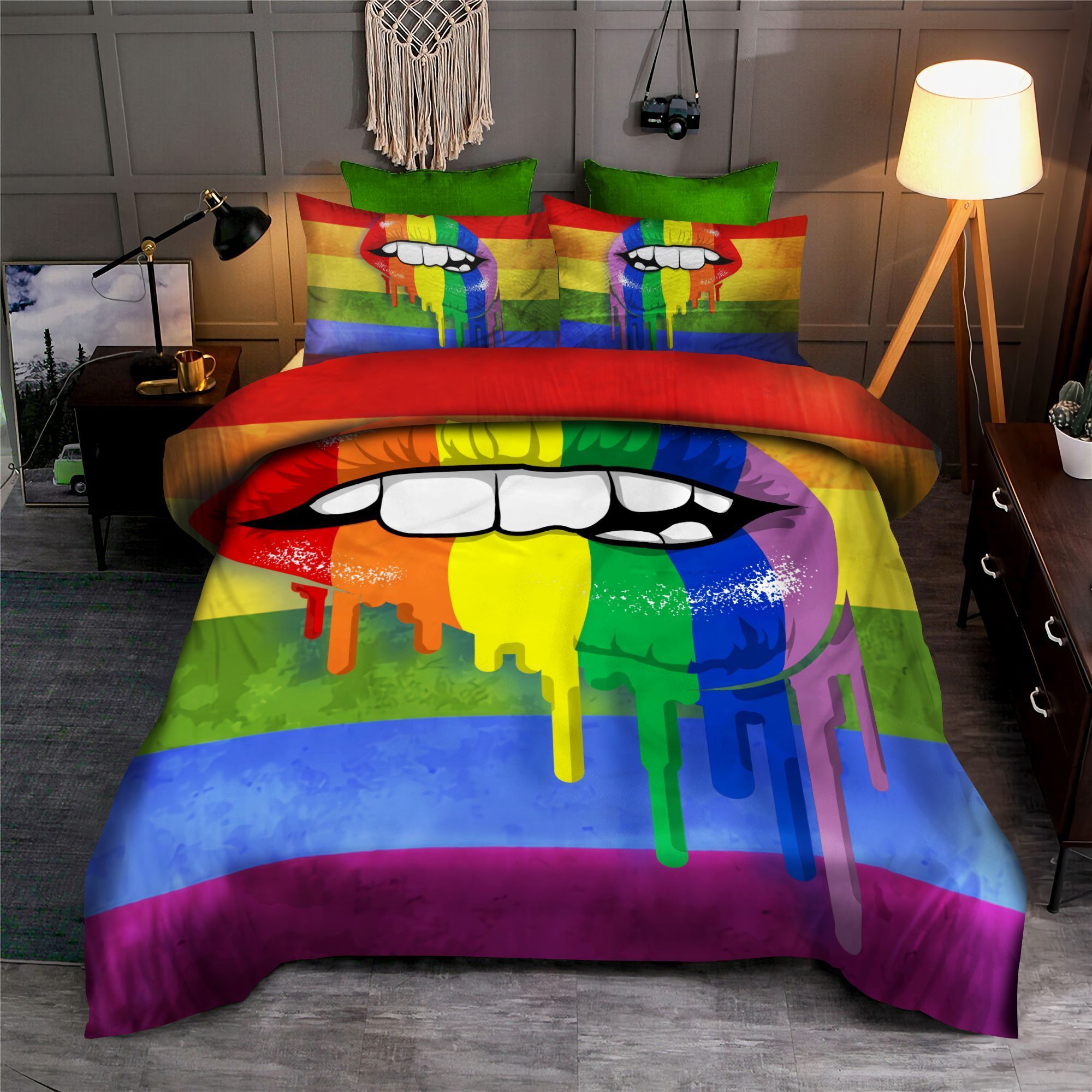 LGBTQ Pride Mouth Bedding Set