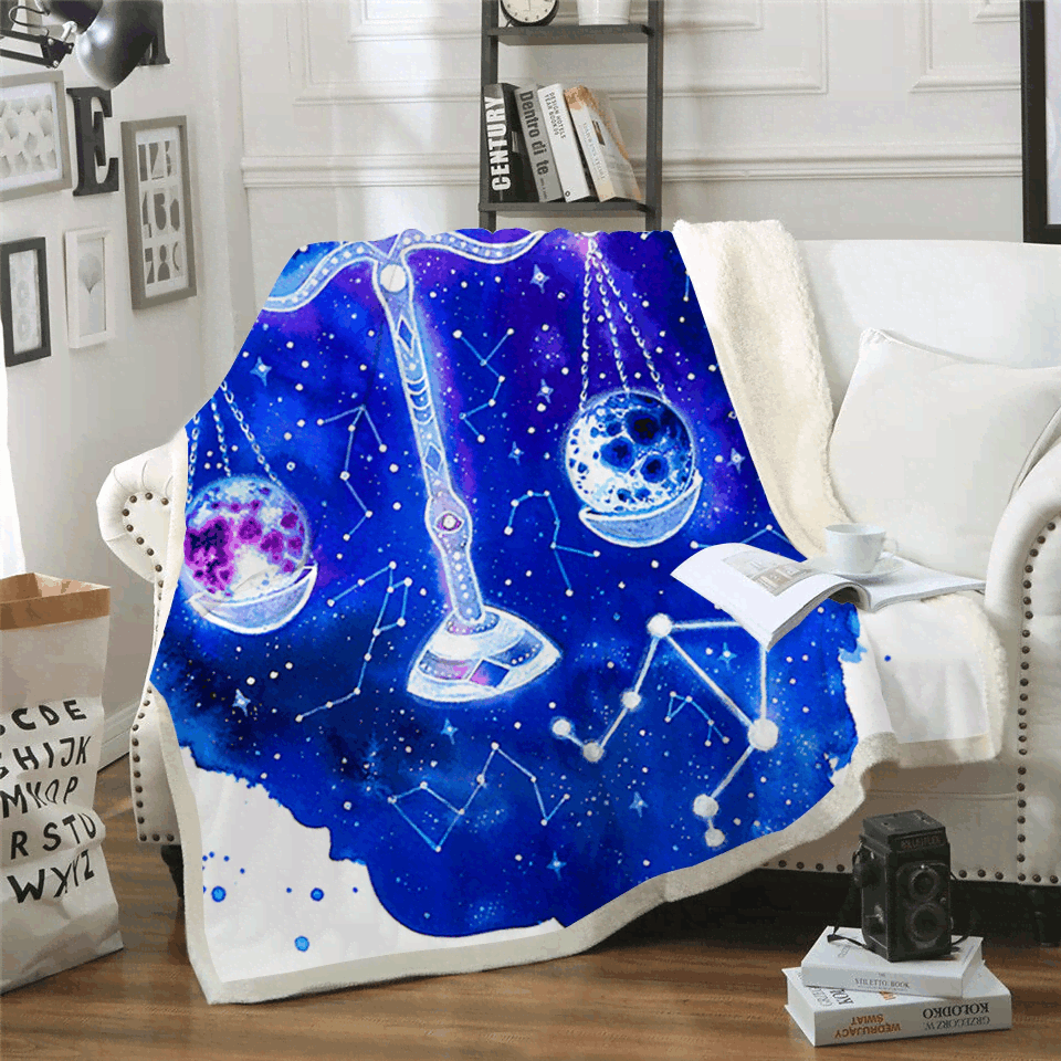 Libra Sherpa Fleece Blanket