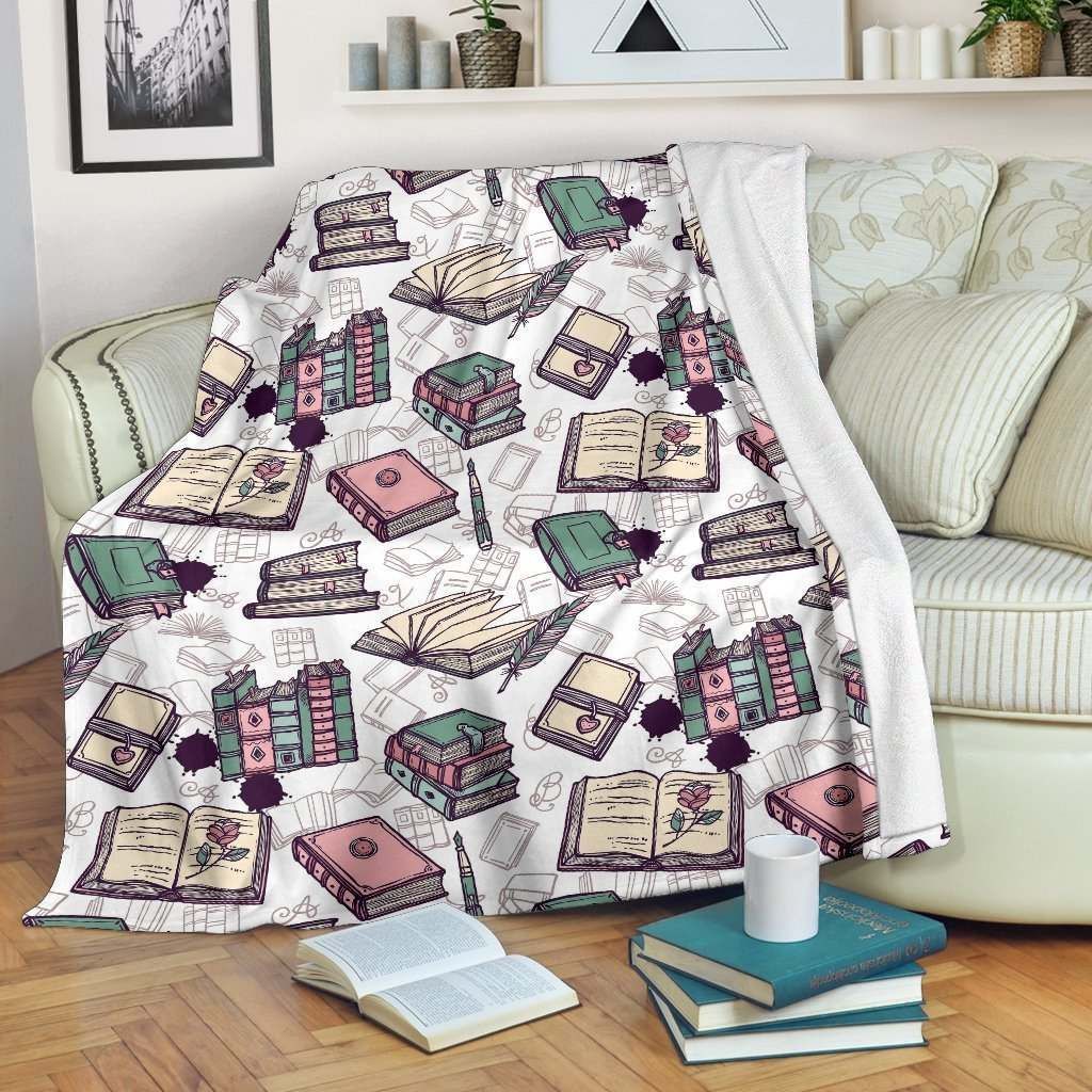 Library Librarian Book Lover Sherpa Fleece Blanket