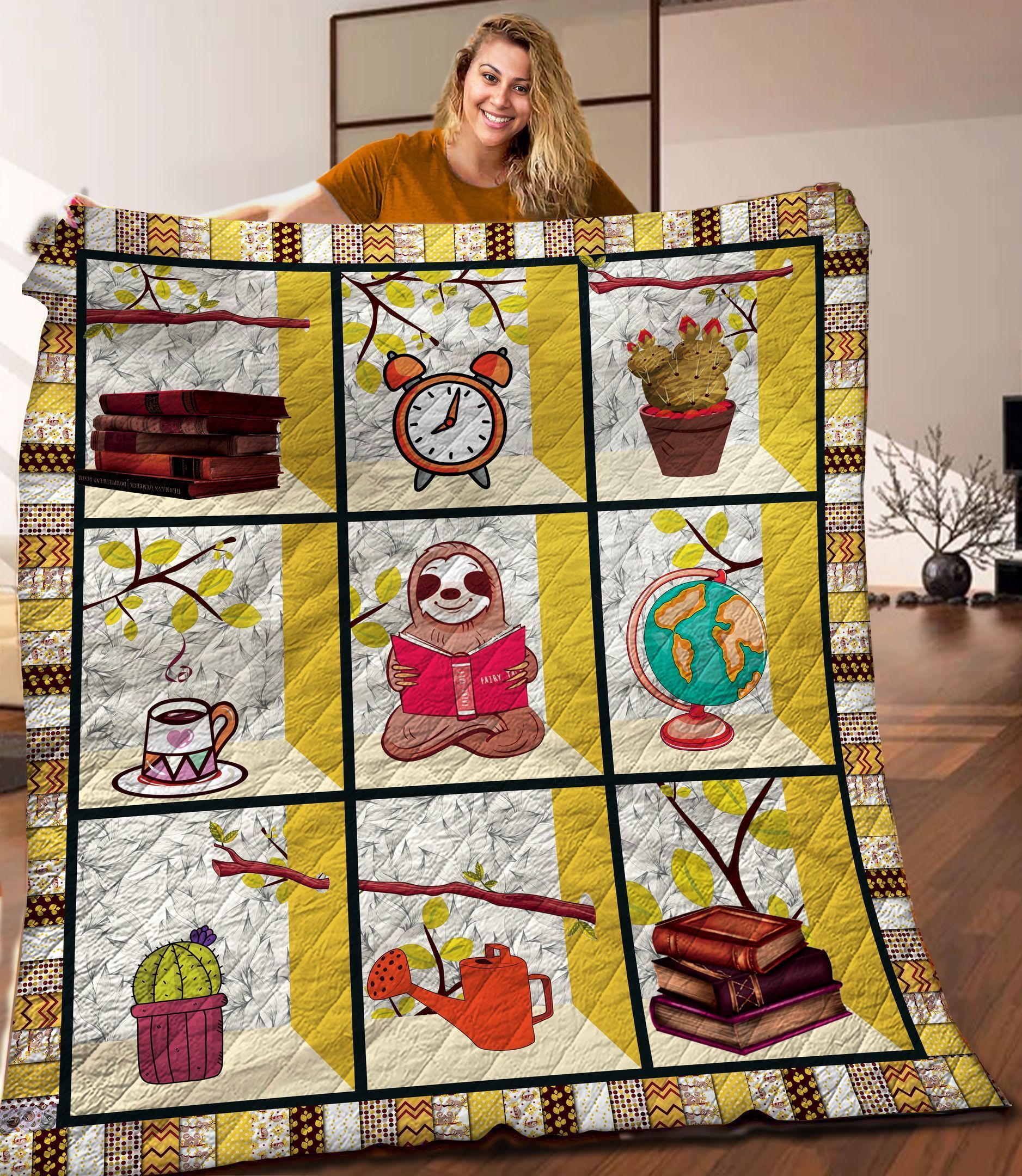 Life cycle of Sloth Quilt Blanket C9B270313TY