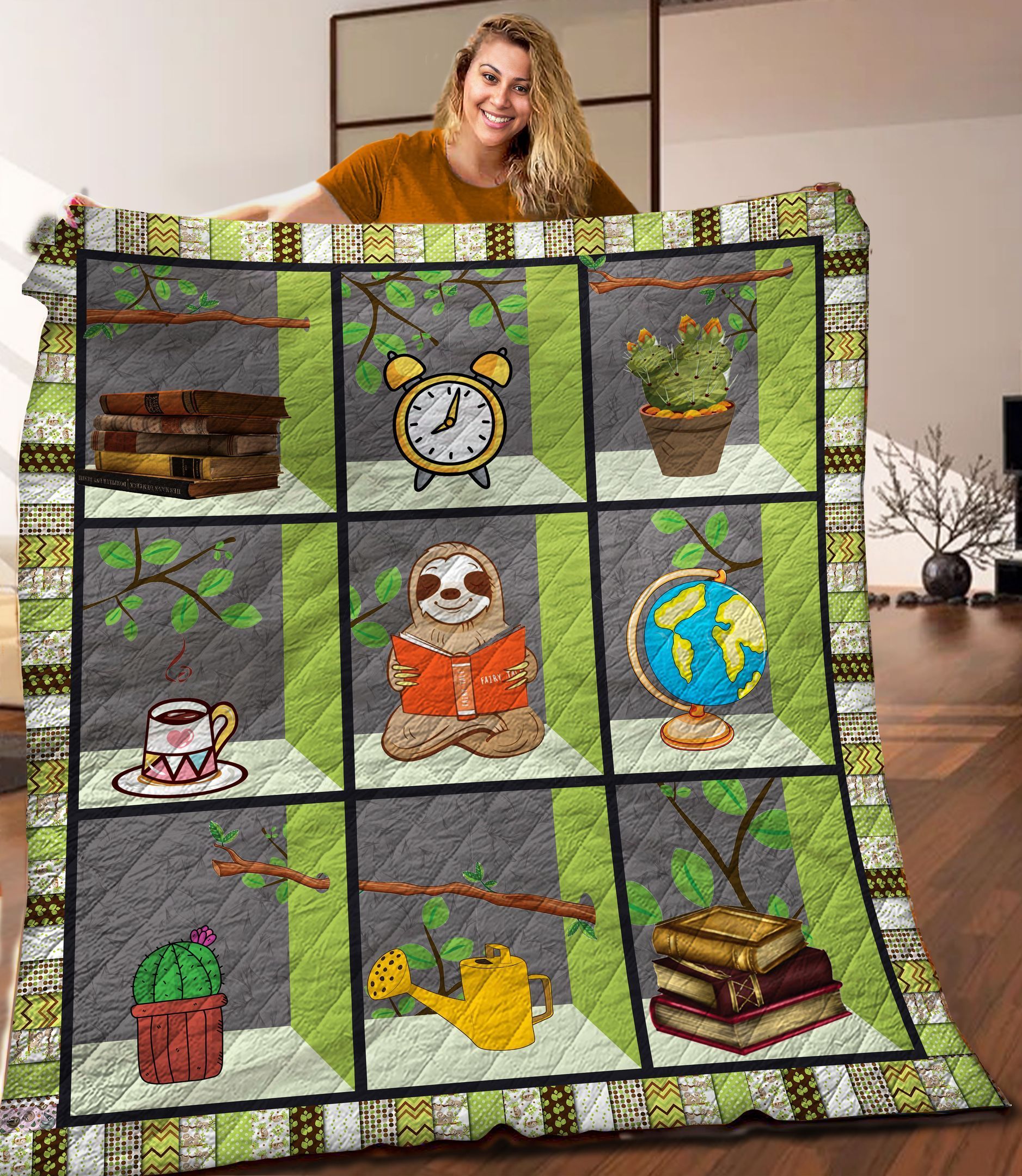 Life cycle of Sloth Quilt Blanket C9B270314TY