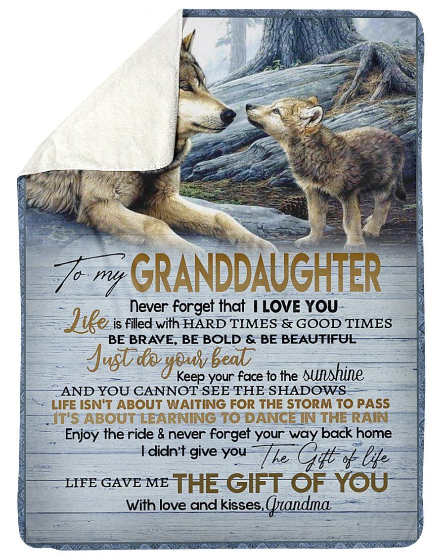 Life Gave Me The Gift Of You Lovely Message From Grandma For Granddaughters Fleece Blanket
