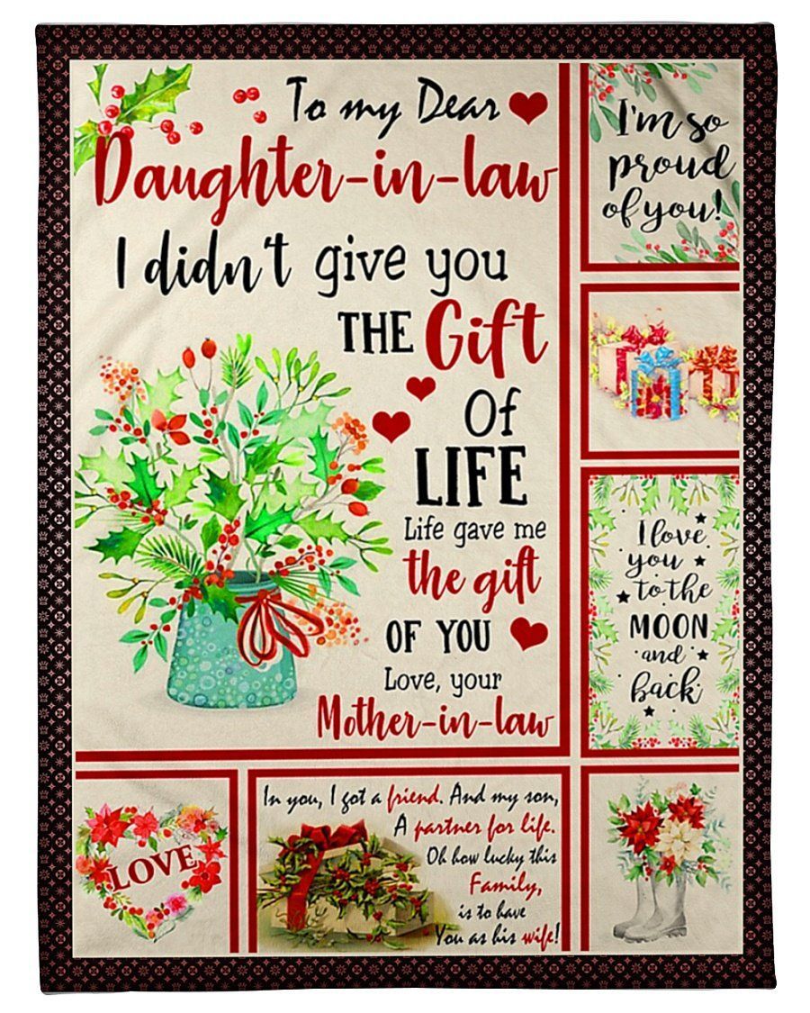 Life Gave Me The Gift Of You To Daughter In Law Fleece Blanket Fleece Blanket