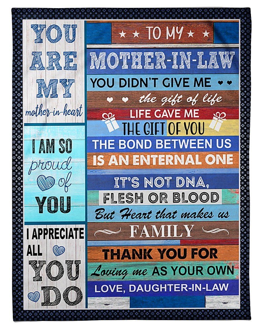 Life Gave Me The Gift Of You To Mother In Law Fleece Blanket Fleece Blanket