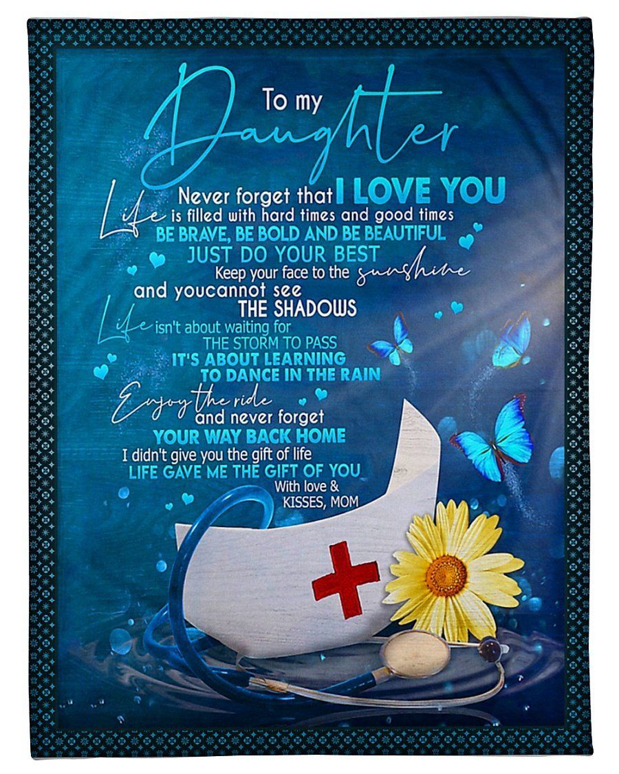 Life Is About Learning To Dance In The Rain Fleece Blanket To Daughter Fleece Blanket