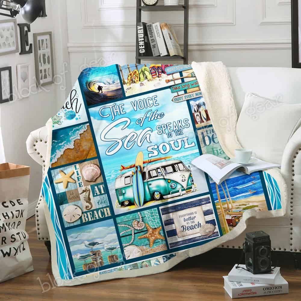 Life Is Better At The Beach Fleece Blanket